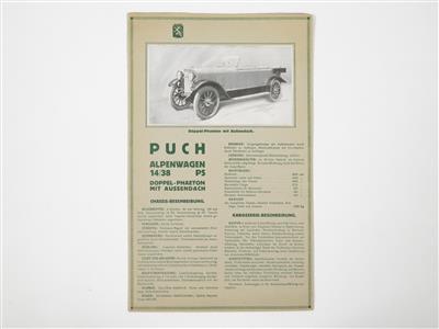 Johann Puch "Alpenwagen 14/38PS" - Automobilia
