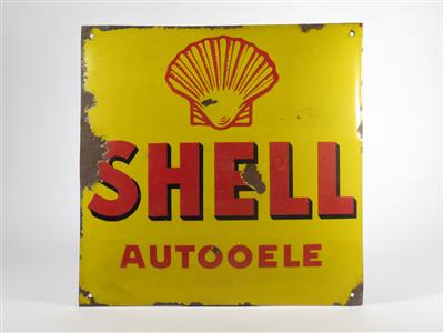 Emailschild "Shell" um 1930 - Automobilia