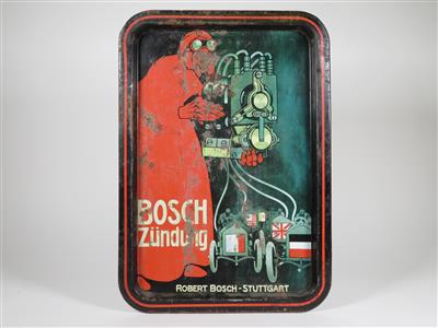 Altes Tablett "Bosch Zündung" - Automobilia