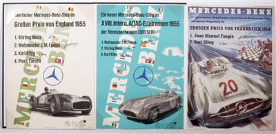 Stirling Moss, J. M. Fangio, Karl Kling "Mercedes-Benz W 196 Rennplakate - Automobilia