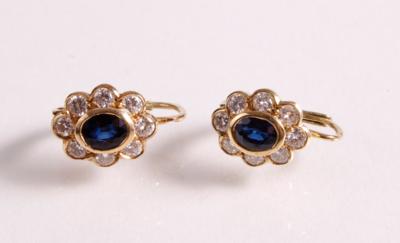 2 Brillant Ohrringe zus. ca. 0,80 ct - Jewellery and watches