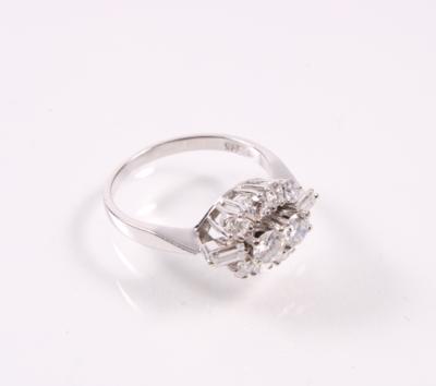 Brillant Diamant Damenring zus. ca. 1,10 ct - Šperky a hodinky