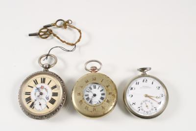 3 Herren-Taschenuhren - Gioielli e orologi