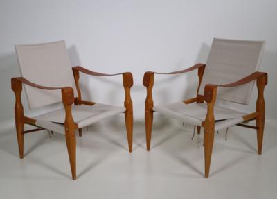Paar dänische Armlehnsessel bzw. Fauteuils, sog. Safari Chairs - Nábytek a interiér