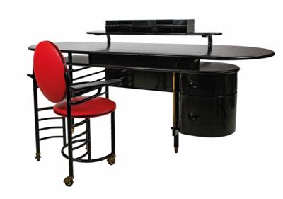 SC Johnson Wax One Tisch und Stuhl, Entwurf Frank Lloyd Wright 1936, Ausführung Cassina 1992 - Mobili e interni