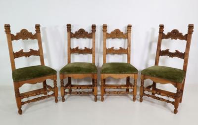 Vier rustikale Sessel, 20. Jahrhundert - Nábytek a interiér