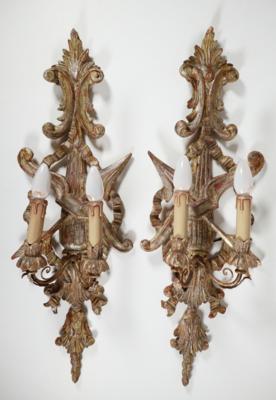 Paar Wandappliken, wohl Italien, Anfang 20. Jahrhundert - Möbel und Interieur