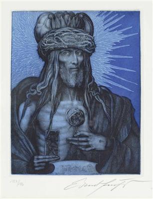 Ernst FUCHS* - Váno?ní aukce - obrazy, koberce, nábytek