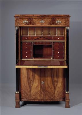 Biedermeier-Kastensekretär um 1825/30 - Asta di Natale - Mobili, tappeti, dipinti