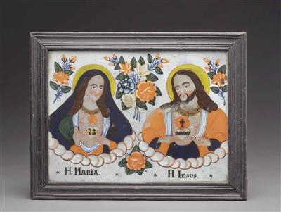 Hinterglasbild, Oberösterreich, Sandl 19. Jhdt. - Christmas-auction Furniture, Carpets, Paintings