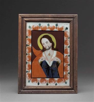 Hinterglasbild, wohl Raimundsreut 19. Jhdt. - Easter Auction (Art & Antiques)