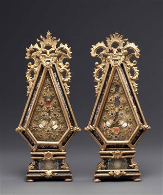 Paar Reliquiae (Altaraufsätze), Österreich um 1760/70 - Easter Auction (Art & Antiques)