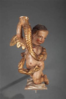 Knieender Aufsatzengel mit Füllhorn, 18. Jhdt. - Easter Auction (Art & Antiques)