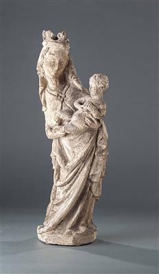 Madonna mit Kind, wohl Böhmen um 1380 - Easter Auction (Art & Antiques)