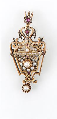 Altschliffdiamantanhänger zus. ca. 035 ct - Umění, starožitnosti, šperky – Salzburg