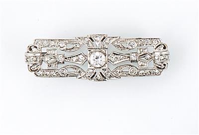 Brillantdiamantbrosche zus. ca. 1,10 ct - Antiques, art and jewellery – Salzburg