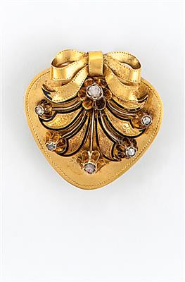 Diamantbrosche - Schmuck, Taschen- und Armbanduhren - Kunst des 20. Jahrhunderts
