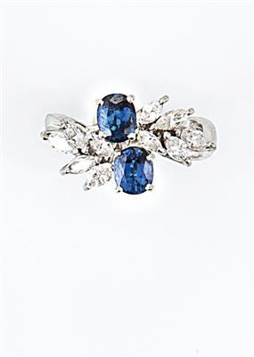 Diamantdamenring zus. ca. 0,94 ct - Schmuck, Taschen- und Armbanduhren - Kunst des 20. Jahrhunderts
