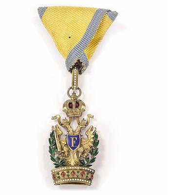 Österreichisch-Kaiserlicher Orden der Eisernen Krone, Ritterkreuz (3. Kl.) mit Kriegsdekoration - Weihnachtsauktion Salzburg- Silber, Porzellan, Teppiche