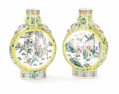 Paar Famille Rose Vasen, China, 20. Jhdt. - Antiques, art and jewellery – Salzburg