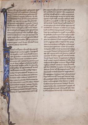 Einzelblatt eines lateinischen Evangeliars, wohl Frankreich, 14. Jhdt. - Easter Auction (Art & Antiques)
