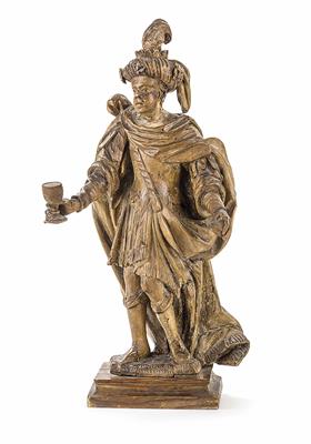 Balthasar, Hl. Drei König-Krippenfigur, Alpenländisch, 18. Jhdt. - Velikonoční aukce