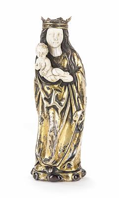 Madonna mit Kind, in der Art der spätgotischen Nürnberger Arbeiten, 19. Jhdt. - Asta di pasqua (arte e antiquariato)