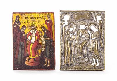 Russische/Osteuropäische Reise-Ikone, frühes 19. Jhdt. - Easter Auction (Art & Antiques)