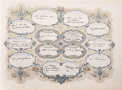 "Indiscret", Galanterie-Einschreibalbum der französischen königlichen Familie der Bourbonen - Asta di Natale - Mobili, tappeti, dipinti