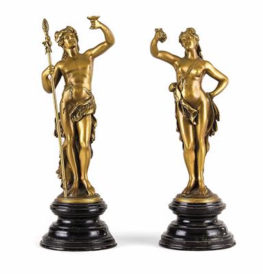 2 Statuetten - Allegorien des Weins, 19. Jhdt. - Velikonoční aukce