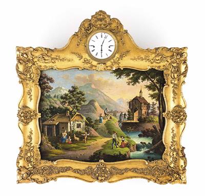 Biedermeier-Rahmenuhr - "Die Lebensalter", Österreichisch um 1840 - Easter Auction (Art & Antiques)