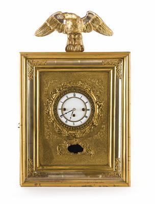 Biedermeier-Rahmenuhr mit Adleraufsatz, Österreich um 1820/40 - Easter Auction (Art & Antiques)