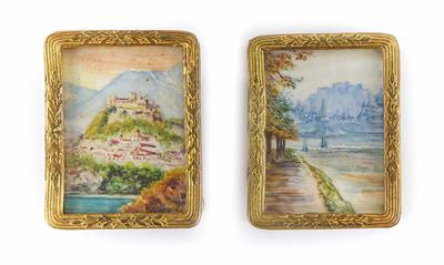 2 Miniaturen um 1920 - Umění, starožitnosti, šperky – Salzburg