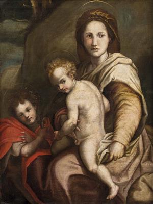 Florentinische Schule 16. Jahrhundert, Umkreis Jacopo da Carucci, genannt Pontormo - Vánoční aukce - obrazy, koberce, nábytek