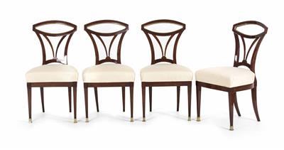 Vier Wiener Biedermeier-Sessel um 1820/30 - Möbel und Skulpturen