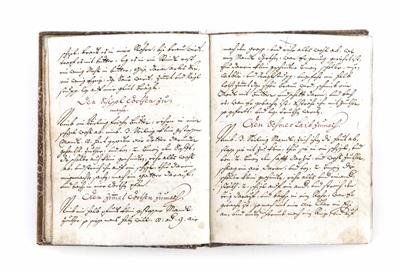 Barockes handschriftliches Kochbuch aus 1744: - Antiques