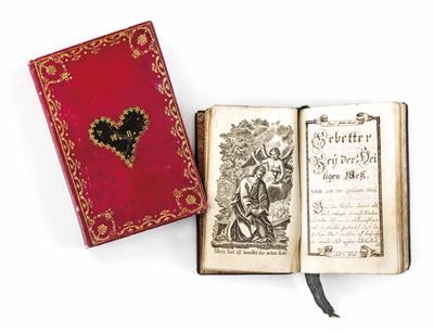 Konvolut von 2 handgeschriebenen Gebetbüchern, Österreich, Mitte/Ende 18. Jahrhundert - Antiquitäten, alte Grafiken und Teppiche