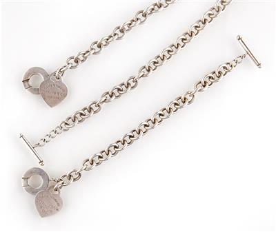 Tiffany Arm- und Halskette mit Herzanhänger - Klenoty, umění a starožitnosti