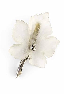 Brillantbrosche Blütenblatt - Šperky, umění a starožitnosti