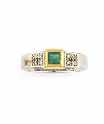 Smaragd-Diamantring - Schmuck, Uhren und Kunst des 20. Jahrhunderts