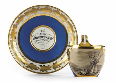 Alt-Wiener Tasse mit Untertasse, Wiener Porzellanmanufaktur 1822 - Asta di Natale