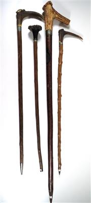 Vier Spazierstöcke, 19. Jahrhundert - Adventauktion