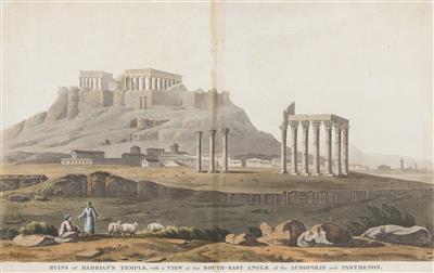 Akropolis mit Parthenon und Ruinen des Hadrian-Tempels - Velikonoční aukce
