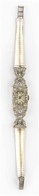 Diamantarmbanduhr zus. ca. 0,75 ct - Schmuck, Taschen- und Armbanduhren, Kunst des 20. Jahrhunderts