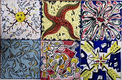 Serie von sechs Keramikfliesen "La Suite Catalane", - Sommerauktion