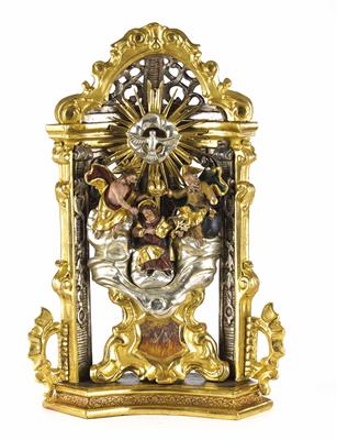 Hausaltar im Barockstil mit der Krönung Mariens unter Verwendung von Teilen des 18./19. Jahrhunderts - Christmas auction