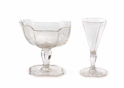 Ambrosiaschale und kleines Kelchglas, Schlesien um 1730/40 - Christmas auction