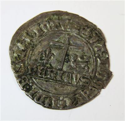 Silbermünze, Grand Blanc, Heinrich VI (1422-1461, König von Frankreich 1422-1450) - Adventauktion