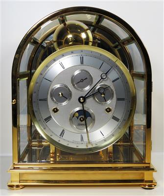 Tischuhr, Kieninger, mit Kalendarium und Glockenspiel, 20. Jahrhundert - Adventauktion