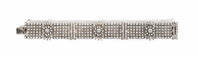 Brillant Diamantarmband zus. ca. 11,50 ct - Vánoční aukce - Stříbro, sklo, porcelán, Moderní grafika, koberce